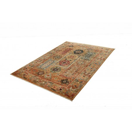 Tappeto Tribal Pakistan arancione giallo 125x185