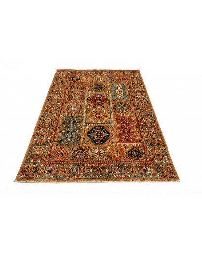 Tappeto Tribal Pakistan arancione giallo 125x185