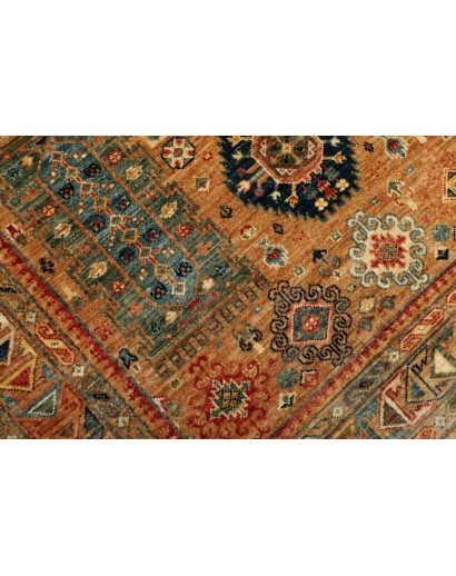 Tappeto Tribal Pakistan arancione giallo 125x185