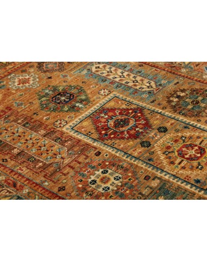 Tappeto Tribal Pakistan arancione giallo 125x185