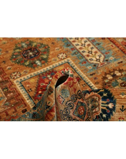 Tappeto Tribal Pakistan arancione giallo 125x185