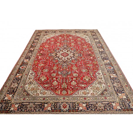 Tappeto Tabriz Persia rosso bianco 203x300