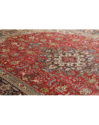 Tappeto Tabriz Persia rosso bianco 203x300