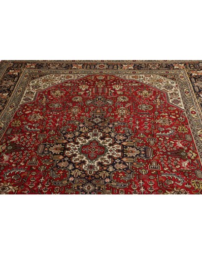 Tappeto Tabriz Persia rosso bianco 203x300