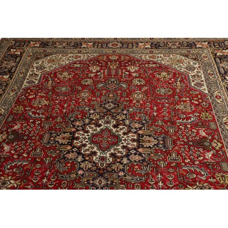 Tappeto Tabriz Persia rosso bianco 203x300