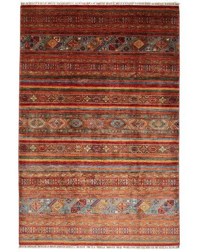 Tappeto Samarkand Pakistan marrone arancione 202x309