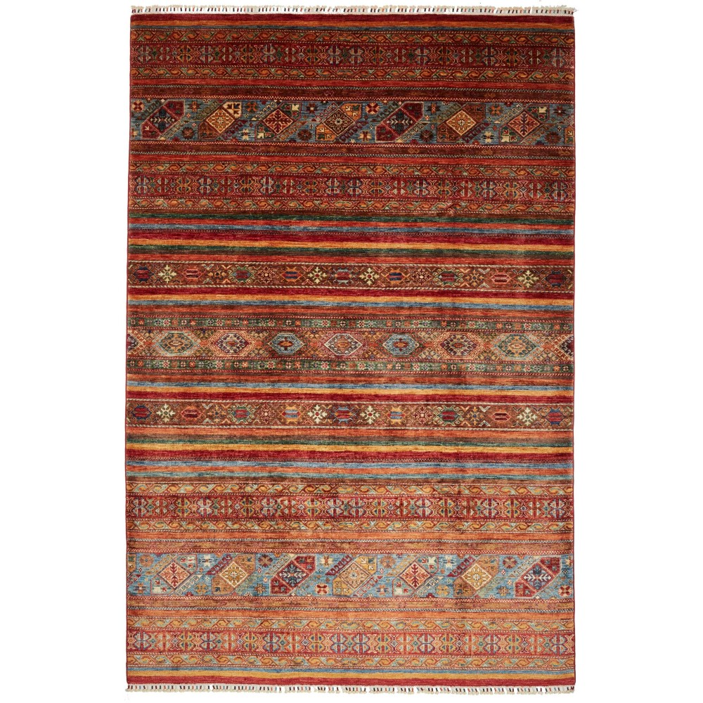 Tappeto Samarkand Pakistan marrone arancione 202x309 Tappeto Samarkand Pakistan marrone arancione 202x309