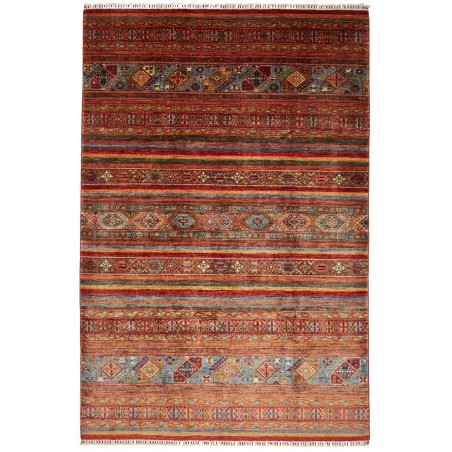 Tappeto Samarkand Pakistan marrone arancione 202x309