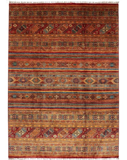 Tappeto Samarkand Pakistan marrone giallo 214x294