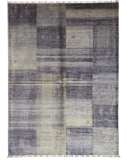 Tappeto Siva Pakistan bianco azzurro 170x237