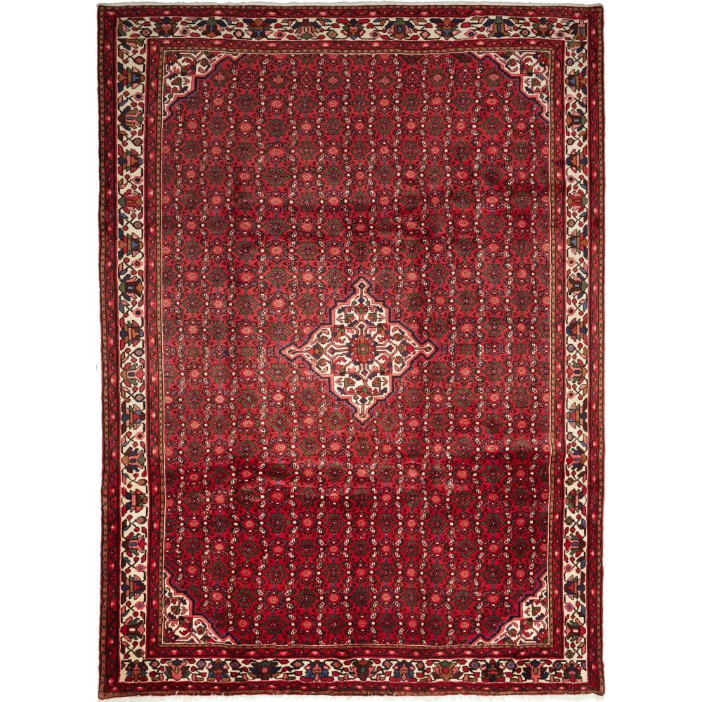 Tappeto Hosseinabad Persia marrone giallo 222x300