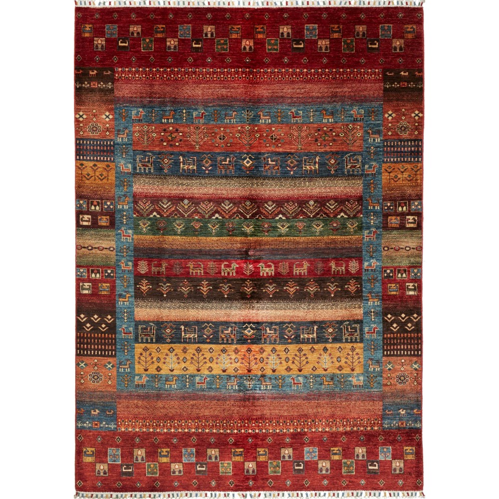 Tappeto Fun Collection Pakistan marrone arancione 175x243 Tappeto Fun Collection Pakistan marrone arancione 175x243