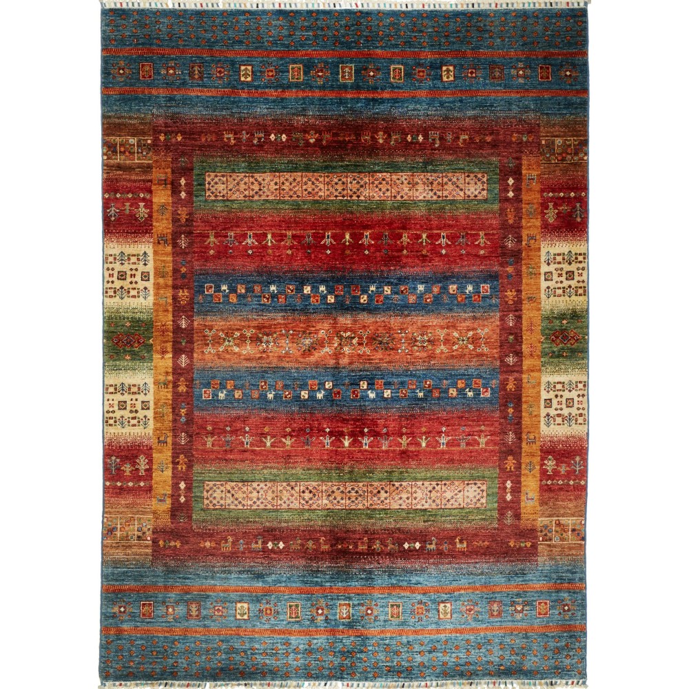 Tappeto Fun Collection Pakistan marrone arancione 156x214 Tappeto Fun Collection Pakistan marrone arancione 156x214