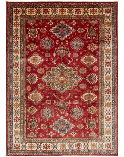 Tappeto Kazak Fine Pakistan marrone grigio 209x290