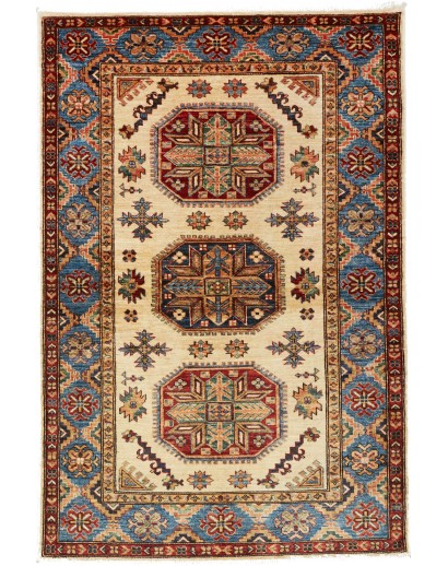 Tappeto Kazak Fine Pakistan marrone grigio 125x187