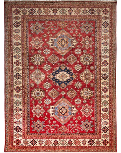 Tappeto Kazak Fine Pakistan marrone giallo 280x370