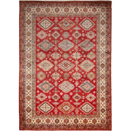 Tappeto Kazak Fine Pakistan marrone giallo 297x410