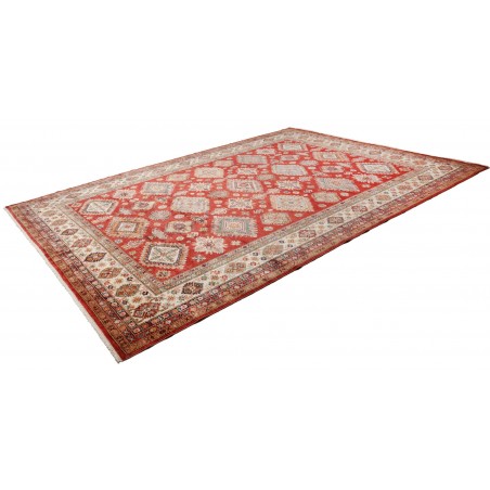 Tappeto Kazak Fine Pakistan marrone giallo 297x410