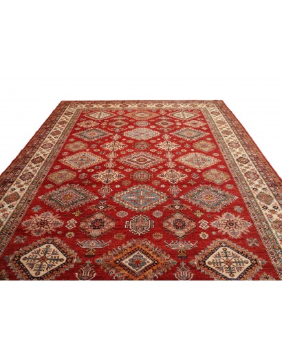 Tappeto Kazak Fine Pakistan marrone giallo 297x410