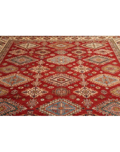 Tappeto Kazak Fine Pakistan marrone giallo 297x410