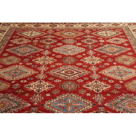 Tappeto Kazak Fine Pakistan marrone giallo 297x410