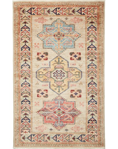 Tappeto Kazak Fine Pakistan marrone azzurro 77x134