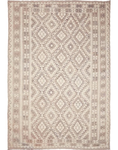 Tappeto Kilim Afghanistan beige bianco 209x297