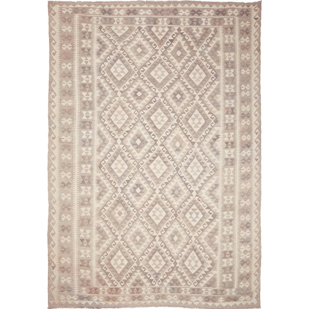 Tappeto Kilim Afghanistan beige bianco 209x297