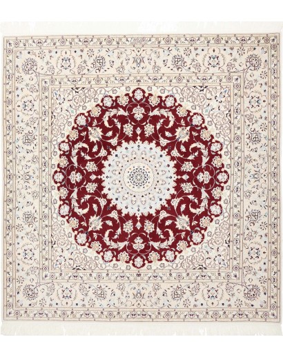 Tappeto Nain 6La Persia bianco marrone 157x157