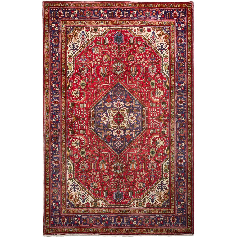 Tappeto Tabriz Persia marrone giallo 200x308