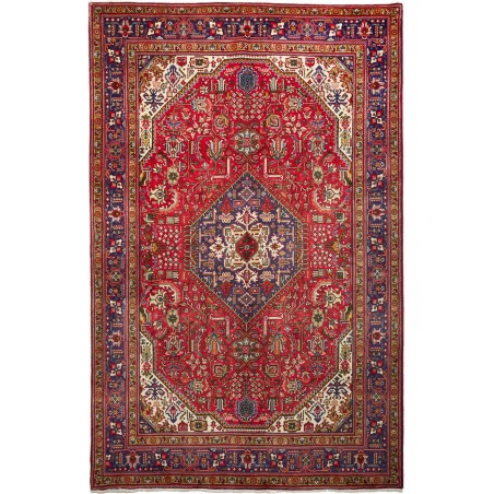 Tappeto Tabriz Persia marrone giallo 200x308