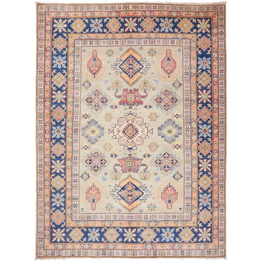 Tappeto Kazak Afghanistan beige blu 175x238 Tappeto Kazak Afghanistan beige blu 175x238