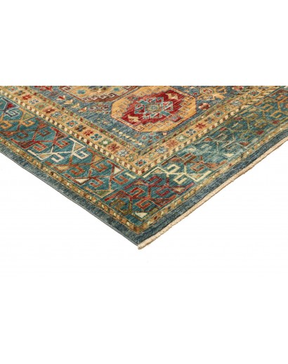 Tappeto Tribal Pakistan bianco azzurro 150x213