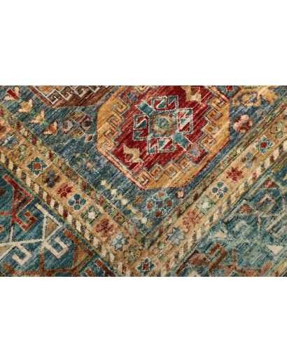 Tappeto Tribal Pakistan bianco azzurro 150x213