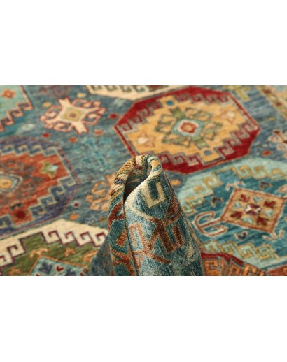 Tappeto Tribal Pakistan bianco azzurro 150x213