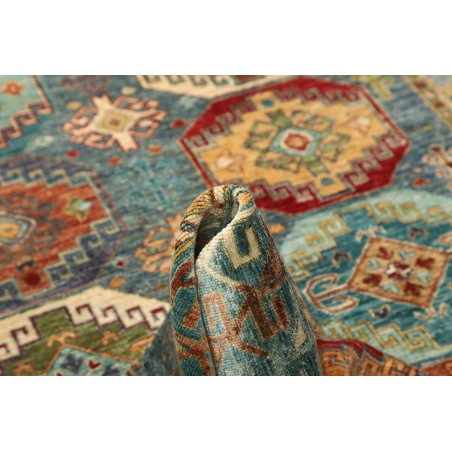 Tappeto Tribal Pakistan bianco azzurro 150x213