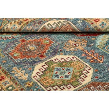 Tappeto Tribal Pakistan bianco azzurro 150x213