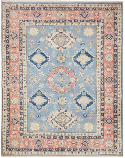 Tappeto Kazak Afghanistan azzurro beige 151x191