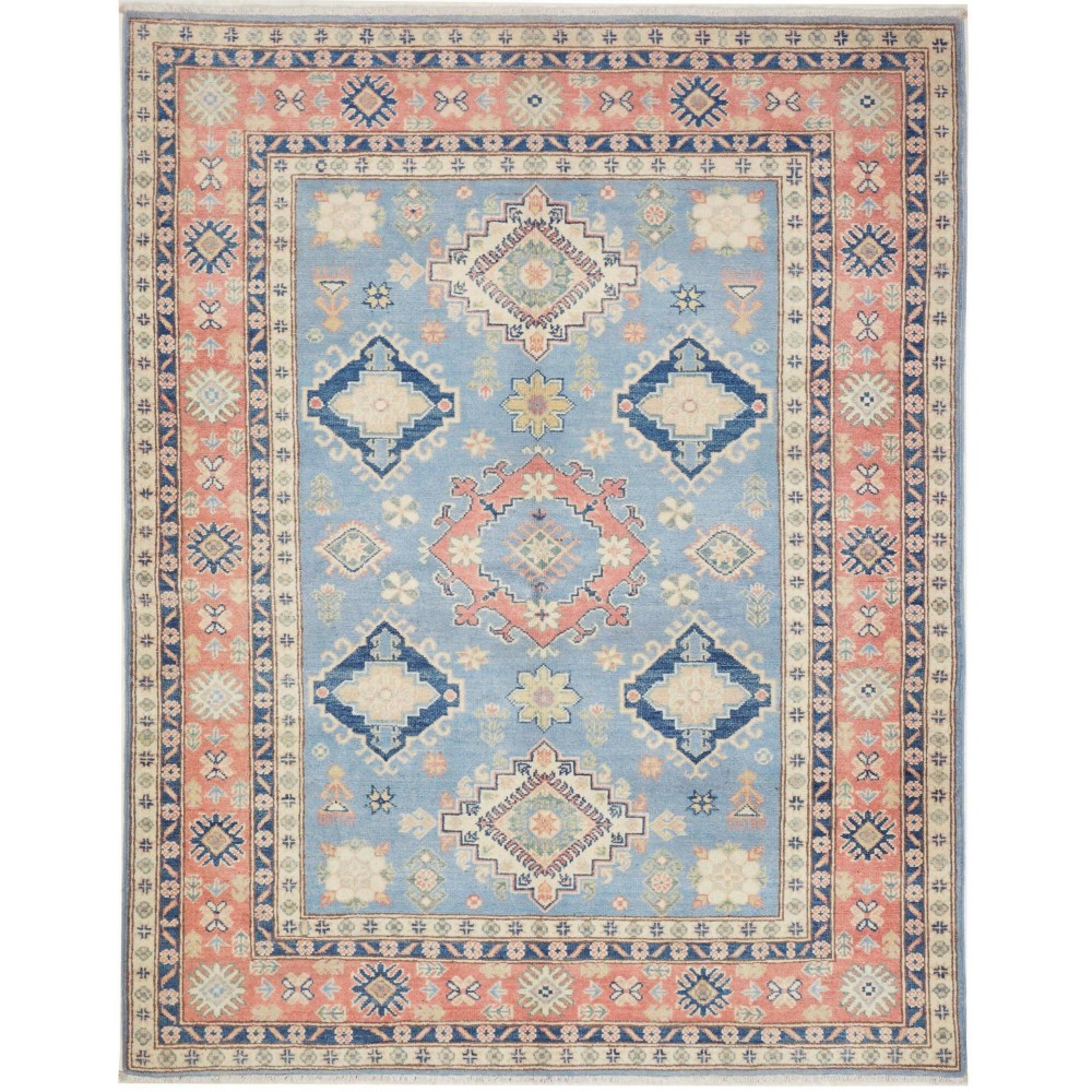 Tappeto Kazak Afghanistan azzurro beige 151x191 Tappeto Kazak Afghanistan azzurro beige 151x191