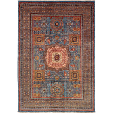 Tappeto Mamlouk Pakistan azzurro marrone 211x304