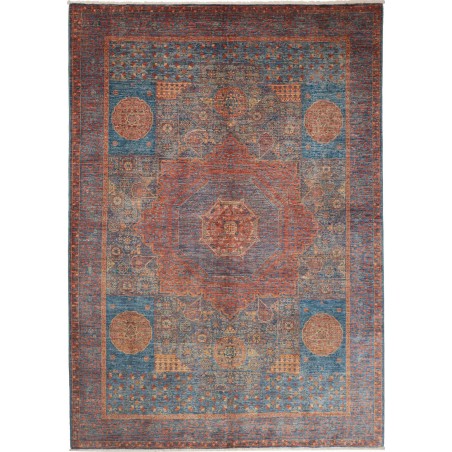 Tappeto Mamlouk Pakistan azzurro marrone 174x247
