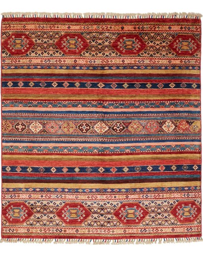 Tappeto Samarkand Pakistan marrone grigio 144x160