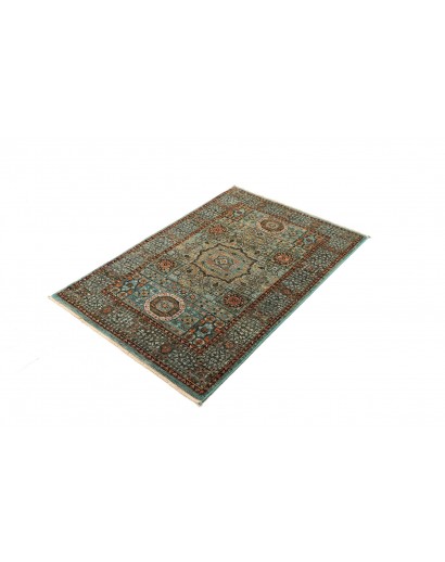 Tappeto Mamlouk Pakistan azzurro verde 85x126