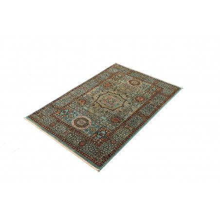 Tappeto Mamlouk Pakistan azzurro verde 85x126