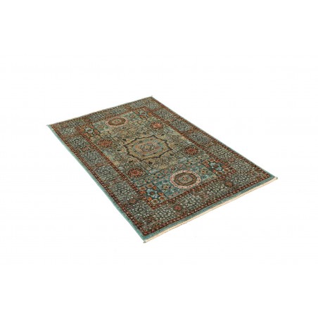 Tappeto Mamlouk Pakistan azzurro verde 85x126