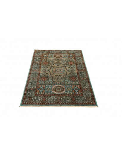 Tappeto Mamlouk Pakistan azzurro verde 85x126