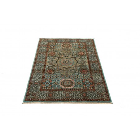 Tappeto Mamlouk Pakistan azzurro verde 85x126