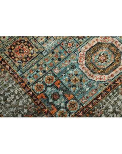 Tappeto Mamlouk Pakistan azzurro verde 85x126