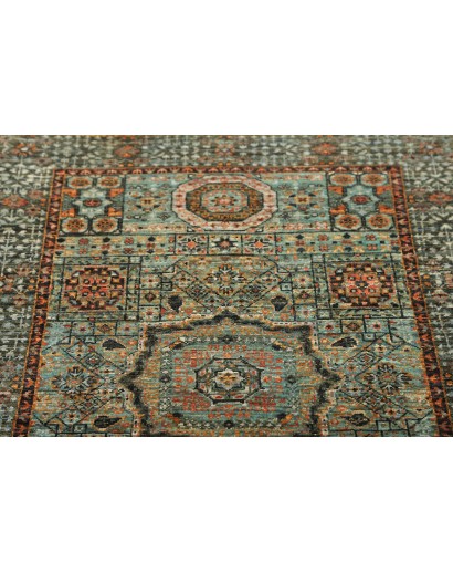 Tappeto Mamlouk Pakistan azzurro verde 85x126
