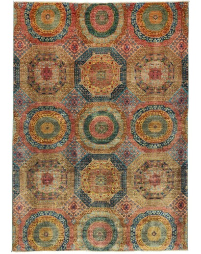Tappeto Mamlouk Pakistan azzurro bianco 167x239